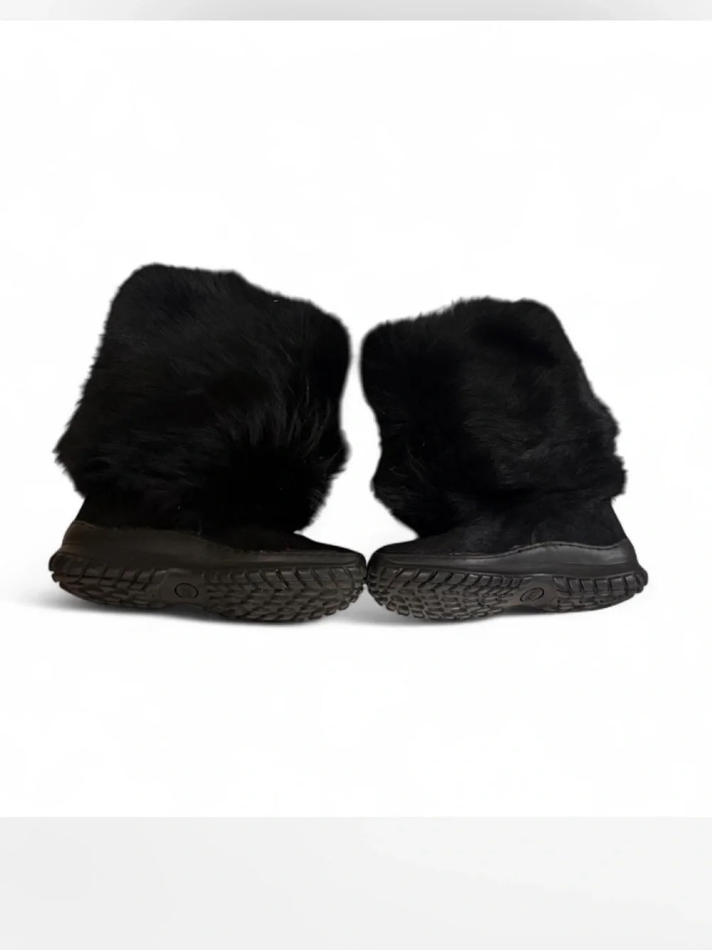 Oscar Sport black fur winter après-ski boots